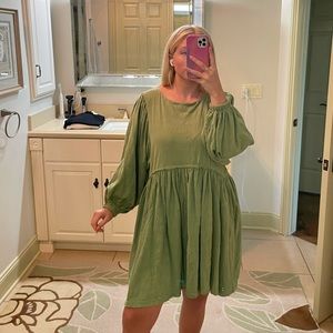 Free People green dress